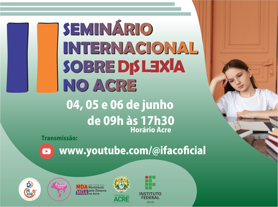 banner do II SEMINÁRIO INTERNACIONAL SOBRE DISLEXIA NO ACRE