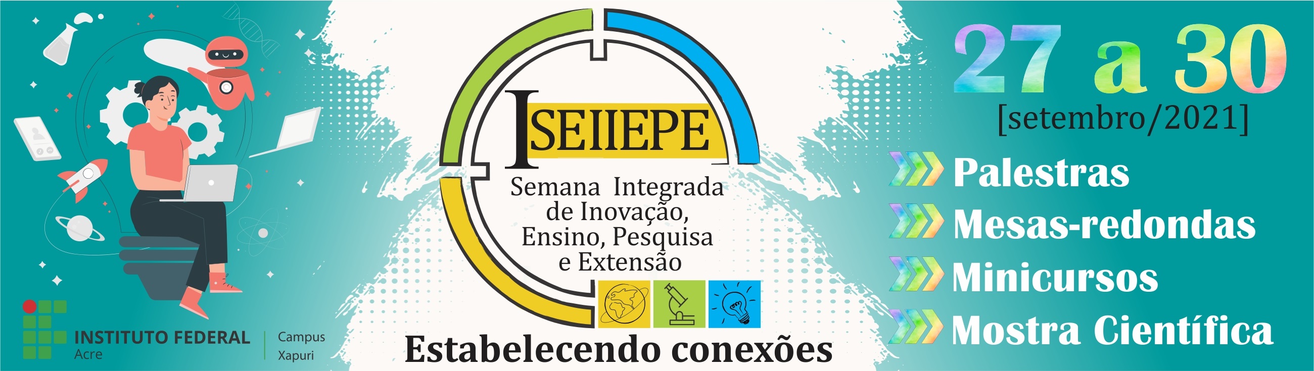 banner do SEMANA INTEGRADA DE INOVAÇÃO, ENSINO, PESQUISA E EXTENSÃO - SIIEPE